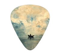 Lot de 12 médiators WZYWHJ Boat on the Horizon The Horizon Prints Comfortable feel clear tone medium thickness suitable for guitar and electric guitar