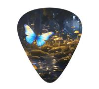 Lot de 12 médiators WZYWHJ Butterflies in the Forest - Sensation confortable - Ton clair - Épaisseur modérée - Convient pour guitare et guitare électrique