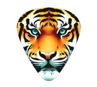 Lot de 12 médiators WZYWHJ Little Fat Tiger Head Prints confortables et clairs, épaisseur modérée, adaptés pour guitare et guitare électrique