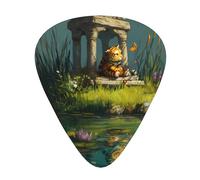 Lot de 12 médiators WZYWHJ Little Tiger in the pavilion Impression confortable et claire Épaisseur modérée Convient pour guitare et guitare électrique