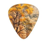Lot de 12 médiators WZYWHJ Maple Trees in the Canyon - Impression confortable - Tonalité claire - Épaisseur modérée - Convient pour guitare et guitare électrique