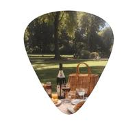 Lot de 12 médiators WZYWHJ Picnic on the Lawn Printing Comfortable Feel Clear Tone Medium Thickness suitable for Guitar and Electric Guitar