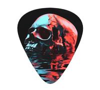 Lot de 12 médiators WZYWHJ Skull in the Water Picture Comfortable Feel Clear Tone Medium Thickness Suitable for Guitar and Electric Guitar