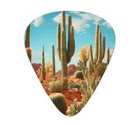 Lot de 12 médiators WZYWHJ sur le territoire du cactus - Sensation confortable - Son clair - Épaisseur modérée - Convient pour guitare et guitare électrique