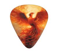Lot de 12 médiators WZYWHJ The Phoenix Reborn in Fire - Sensation confortable et claire - Épaisseur modérée - Convient pour guitare et guitare électrique