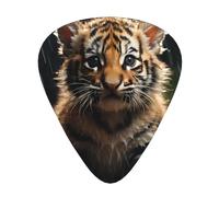 Lot de 12 médiators WZYWHJ Tiger Cub sous la pluie Impression confortable ton clair Épaisseur modérée Convient pour guitare et guitare électrique