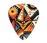 Lot de 12 médiators WZYWHJ Tribal Abstract Picture Confortable Toucher clair Épaisseur modérée Convient pour guitare et guitare électrique