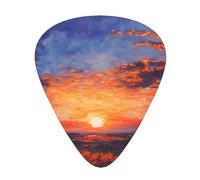 Lot de 12 médiators WZYWHJ Watch the fields and the sunset Impression confortable ton clair Épaisseur modérée Convient pour guitare et guitare électrique