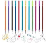 Lot de 12 mines de rechange effaçables, compatibles avec Legami, 0,7 mm, hauteur 13 cm, faciles à effacer, recharges pour stylos effaçables, couleurs mélangées