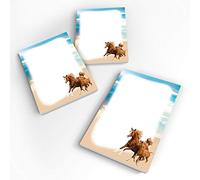 Lot de 12 mini blocs-notes (A7) - Deux chevaux - Pour anniversaire d'enfant et fille - Accessoires de fête