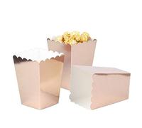 Lot de 12 mini boîtes à popcorn en carton pour pop-corn - Or rose