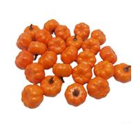 Lot de 12 mini citrouilles artificielles pour décoration festive, légères et pour toutes les occasions (jaune)