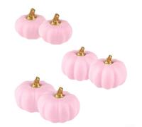 Lot de 12 mini citrouilles en mousse avec rainures naturelles et tiges peintes, conçues pour une utilisation dans la décoration de la maison, les fêtes saisonnières, les présentations de vacances et