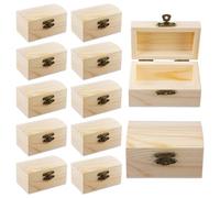 Lot De 12 Mini Coffres Au Trésor, Coffre Au Trésor En Bois Vintage, Coffre Au Trésor Vintage, Coffres Au Trésor En Bois, Petite Boite En Bois, Boîte De Rangement En Bois Pour Ranger Collier 9*5,5*5 CM