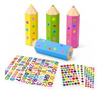 Lot de 12 Mini Cornets Scolaires à Remplir, Boîtes Cadeaux en Forme de Crayon pour la Rentrée des Classes, Sacs à Sucre Colorés avec Autocollants, Kit de Bricolage pour Filles et Garçons