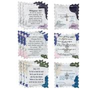 Lot de 12 mini courtepointes de prière avec croix vintage faite à la main - Cadeau chrétien pour femme, amie, famille, diplômés