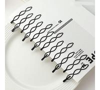 Lot de 12 mini épingles à cheveux invisibles - Accessoires décoratifs pour cheveux de mariage pour femmes et filles - Noir