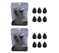 Lot de 12 mini éponges de maquillage, anti-cernes et fard à paupières, pour fond de teint, maquillage noir