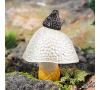 Lot de 12 mini figurines de champignons pour décoration de jardin - pour mouche en PVC, Shiitake, roi, huître, agaric, coloré, fantaisiste et réaliste, pour jardins féériques, terrariums, paysages