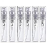 Lot de 12 mini flacons de parfum vides en verre transparent de 2 ml