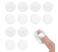 Lot de 12 mini houppettes de maquillage réutilisables en microfibre - 3,5 cm - Pour poudres de doigts - Pour maquillage - Rouge à reflets et ombres