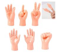 Lot de 12 mini marionnettes à doigts, 6 gestes chacun - Petites mains amusantes pour les doigts, idéal pour les fêtes, les interactions entre animaux de compagnie, Halloween