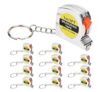 Lot de 12 Mini-Mètres à Ruban Porte-Clés 4 x 3,5 cm avec Verrou coulissant Stable Ruban à Mesurer Créatif Mini-Mètre Portable pour Cadeaux de Fête et Prix