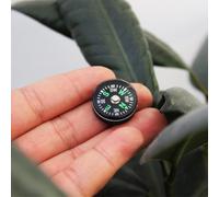 Lot de 12 mini poches pour boussole de 20 mm de diamètre avec aiguille magnétique et boîtier noir solide pour guider les directions lors d'aventures en plein air
