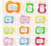 Lot de 12 mini tableaux à dessin magnétiques pour enfants - Petit cadeau d'anniversaire d'enfant - Mini tableau à dessin avec porte-clés - Remplissage de sacs cadeaux d'anniversaire