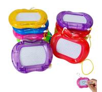 Lot De 12 Mini Tableaux Magiques Forme De Pomme, Petits Tableaux Réutilisables Avec Porte-Clés, Pour Dessiner Et Effacer, Cadeau Créatif Anniversaire, Sachets De Fête, Tombola, Loisir En Voyage