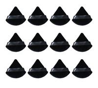 Lot de 12 mini tampons de maquillage triangulaires - Éponge de maquillage - Outil indispensable pour fixer la poudre libre