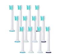 Lot de 12 mini têtes de brosse à dents de rechange compatibles avec brosse à dents électrique Philips Soni-Care, HX6024, pour FlexCare, HealthyWhite, EasyClean, PowerUp Series