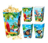 Lot de 12 moana birthday party supplies boîtes de pop-corn pour la fête de moana favori de fête hawaii treat goodies pour anniversaire baby shower