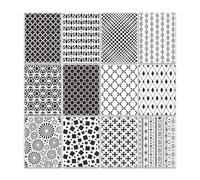 Lot de 12 modèles géométriques, feuilles de peinture creuses, décoration graffiti, kit de décoration murale, réutilisables, accessoires de peinture DIY