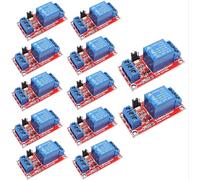 Lot de 12 modules relais 5 V : carte relais à 1 canal avec optocoupleur, carte d'extension à déclenchement, module de relais - Performance stable - Prise en charge du déclencheur haut et bas pour