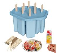 Lot De 12 Moule à Glace, Moule Silicone Glace Avec 50 BâTonnets, RéUtilisable Moule Glace à L'Eau Pour La PréParation De Popsicles CrèMes GlacéEs Sorbets