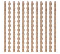 Lot de 12 moulures en bois massif naturel à faire soi-même - Perles décoratives pour décoration murale, bordure de meubles et projets de rénovation de maison - 9 x 4,5 mm