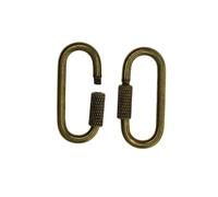 Lot de 12 mousquetons d'escalade d'alpinisme avec anneau en D pour extérieur, randonnée, porte-clés, crochet de suspension, cordon de serrage portable, cordon de serrage bronze