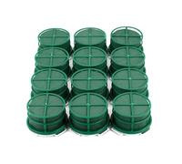 Lot de 12 mousses à fleurs humides rondes 5 x 4 cm avec tampon adhésif - Pour fleuristes professionnels et loisirs créatifs - Fleurs fraîches - Petite fleur - Pâte à emboîter - Accessoires floraux et