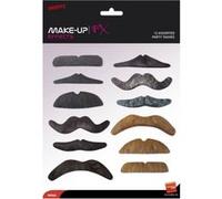 Lot De 12 Moustaches Auto-adhesives Assorties G
