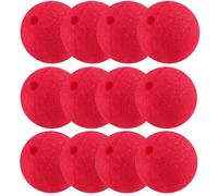 Lot de 12 nez de clown rouge - Nez de clown décoratif - Parfait pour les fêtes de maquillage, le carnaval, le cirque - Nez amusant pour Halloween ou d'autres fêtes à thème