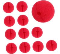 Lot de 12 nez de clown rouges en mousse - Costume de cosplay - Nez de clown - Nez rouge - Parfait pour le maquillage des enfants, les fêtes, le carnaval, le carnaval, le cirque - Nez amusant pour des