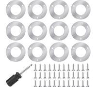 Lot De 12 Nichoirs En Métal - Plaque De Protection En Acier Inoxydable 32 Mm Pour Oiseaux - Pour L'Extérieur - Kit De Construction Pour Nichoir Pour Bébé - Nichoirs À Oiseaux Oiseau Rouge-Gorge