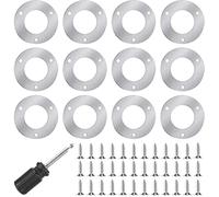 Lot de 12 nichoirs en métal - Plaque de Protection en Acier Inoxydable 32 mm pour Oiseaux - pour l'extérieur - Kit de Construction pour nichoir pour bébé - Nichoirs à Oiseaux Oiseau Rouge-Gorge