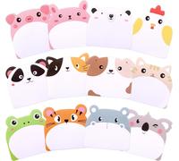 Lot De 12 Notes Adhésives,Sticky Notes Cute Animés 12 Dessins D'animaux,360 Feuilles De Notes Adhésives Pour Enfants Pour Les Sacs De Fête,Party