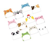 Lot de 12 notes mémo adhésives sur le thème des animaux - Multi-usages - Papier de dessin animé - Pour planificateur, décorations - Bloc-notes d'écriture multifonction pour étudiants