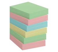 Lot de 12 - Notes repositionnables couleurs recy s Bruneau 40 x 50 mm - bloc de 100 feuilles - Notes unies - Bruneau