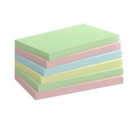 Lot de 12 - Notes repositionnables couleurs recy s Bruneau 75 x 125 mm - bloc de 100 feuilles - Notes unies - Bruneau