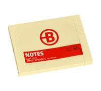 Lot de 12 - Notes repositionnables jaunes Bruneau 75 x 100 mm - bloc de 100 feuilles - Notes unies - Bruneau