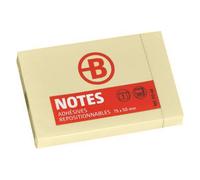 Lot de 12 - Notes repositionnables jaunes Bruneau 75 x 50 mm - bloc de 100 feuilles - Notes unies - Bruneau